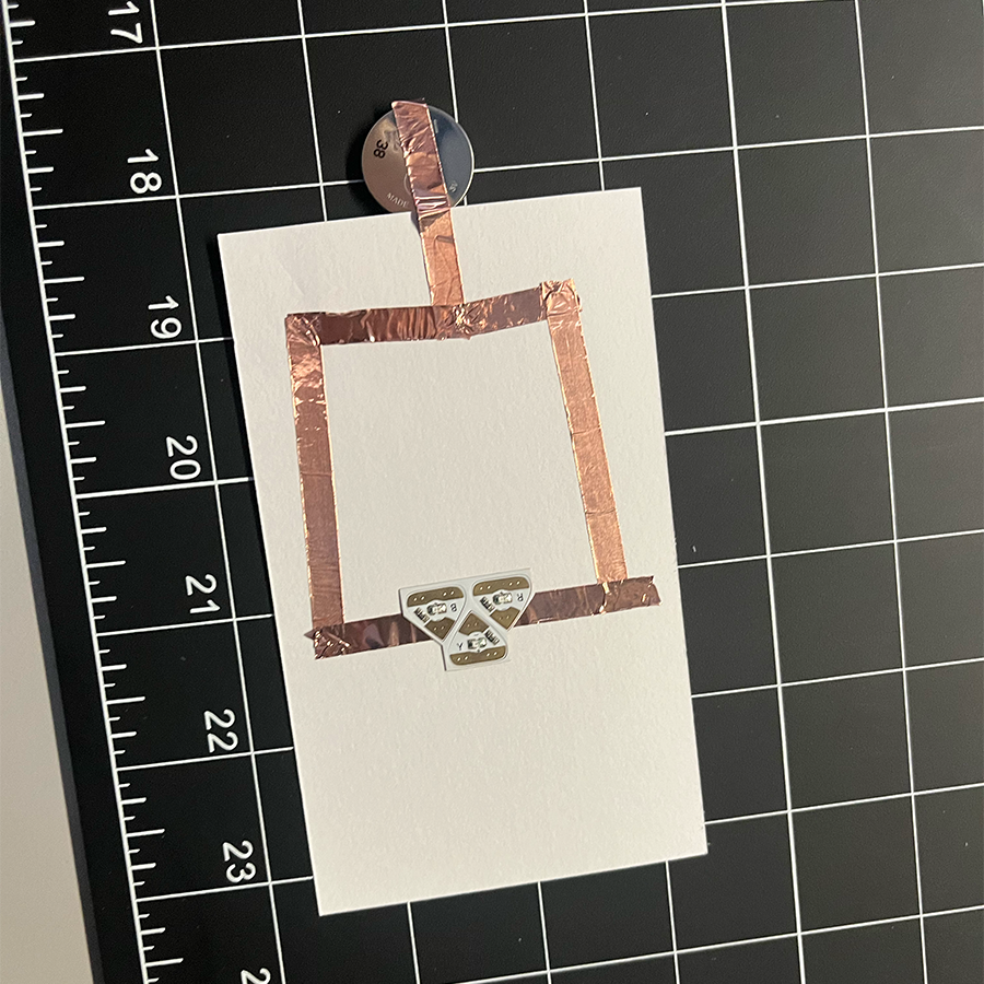 Our first circuit. This did not work and we didn't understand how to use the lights