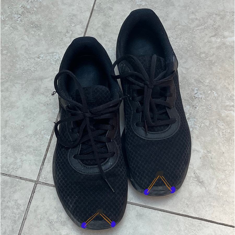 Adding a light on shoes so you can see where you're walking