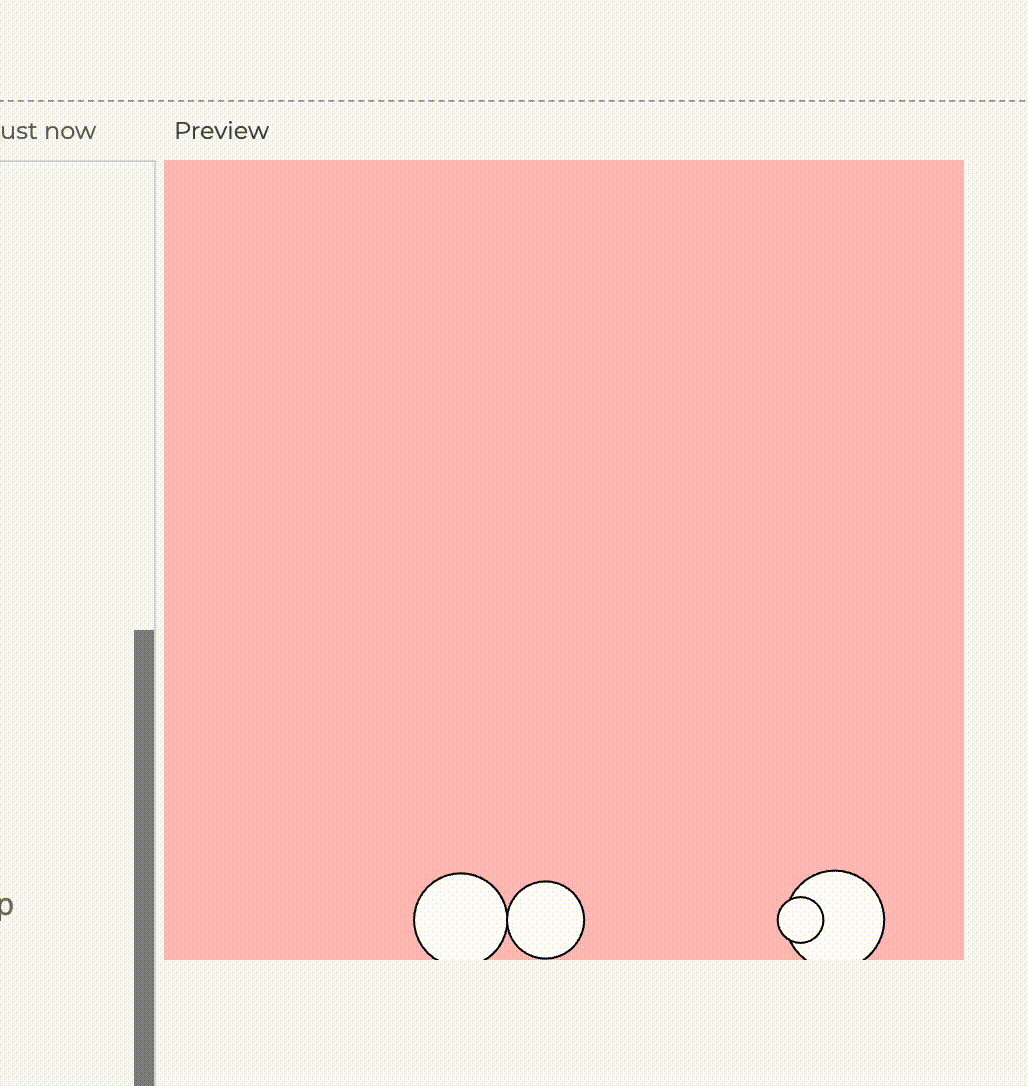 Multiple bubbles that move up when the screen is tapped.