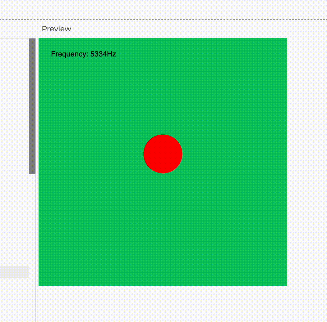 The circles moves up/down when the mouse moves left/right respectively.