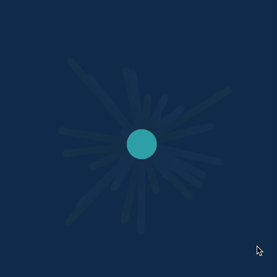 Circles and projectiles appear when the click button is pressed on the MakeyMakey