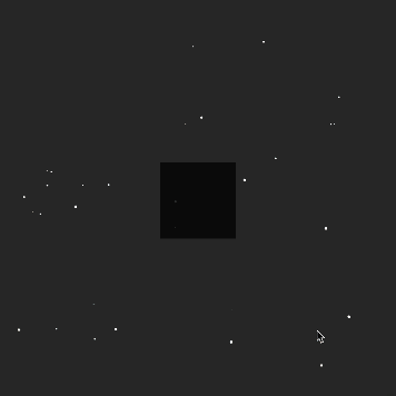 The background color changes color and the circles can be dragged