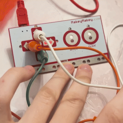 I added copper tape to another side so when it is touched, it moves the P5 cube in a direction similar to that.